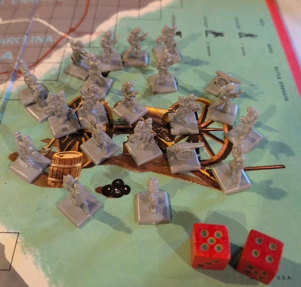 1961 Battle-Cry Board Game Inconplete Parts Lot Vintage American Heritage  - Image 2 of 4