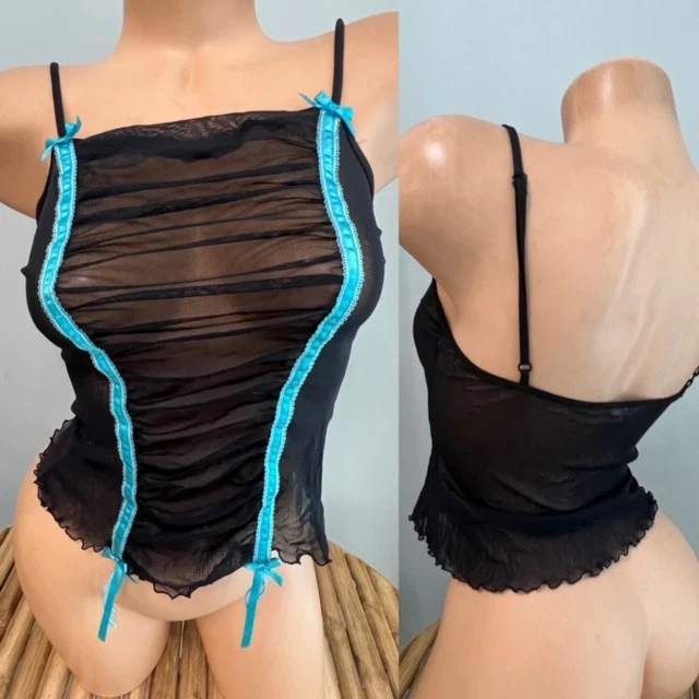 Victoria'S Secret - Cami Dentelle Une Pièce - Noir - Medium