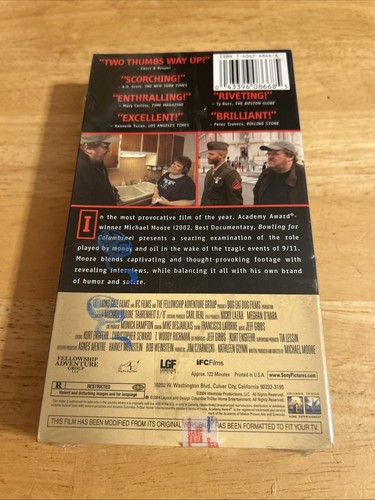 Fahrenheit 9/11 VHS 2004 Columbia Tri-Star Michael Moore Documentary SEALED NEW - Picture 2 of 2