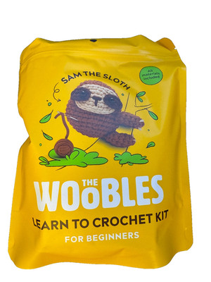 New Woobles Sam the Sloth Learn to Crochet Kit Complete Beginner