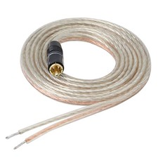 RCA Speaker Wire Pigtail Bare Cable RCA Plug Open End Subwoofer Wire, Gold Plate