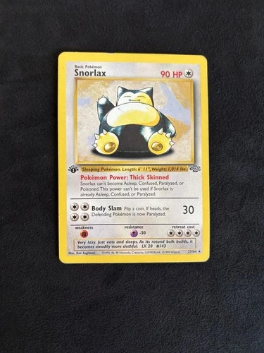 Snorlax 27/64 Jungle Regular 1st Edition Non-Holo Pokémon TCG - MP