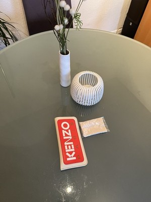 Neues Kenzo Paris Brillenetui zum Stecken Cremeweiß  & Microfasertuch NP99 