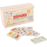 Holz Domino Mit Tiermotiven 28 Teile Domino FüR Kinder Ab 12 Monate In Holzbox