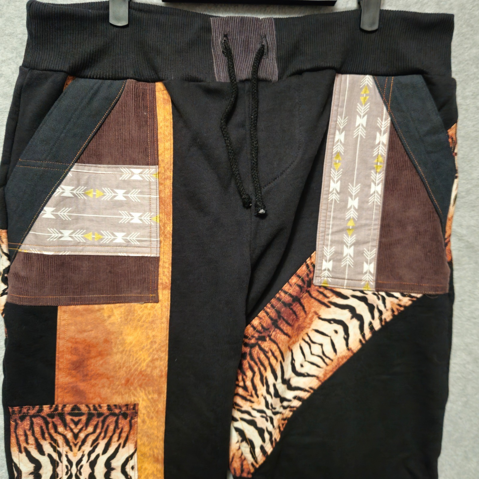 LOBO CREATIONS Patchwork Joggers Large Handmade T… - image 4