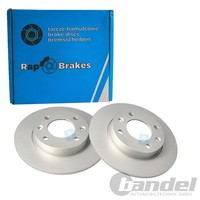 2X RAP Brakes Bremsscheiben 247Mm Voll Hinten Passend FüR CitroËN Berlingo C2 C3