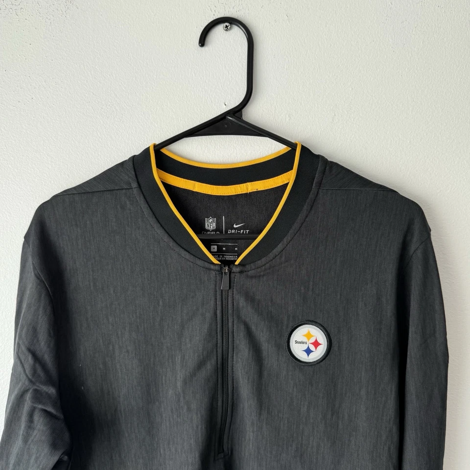 Chaqueta Pullover Pittsburgh Steelers Nike Negra Entrenadores Laterales 1/2 Cremallera - Talla:M Foto 4 de 4