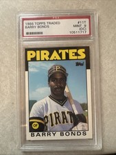 1986 Topps Traded Barry Bonds #11T Rookie Card PSA 9. rookie card picture