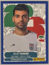 Mehdi Taremi Panini FIFA World Cup 2026 Blue Crumple Parallels Sticker