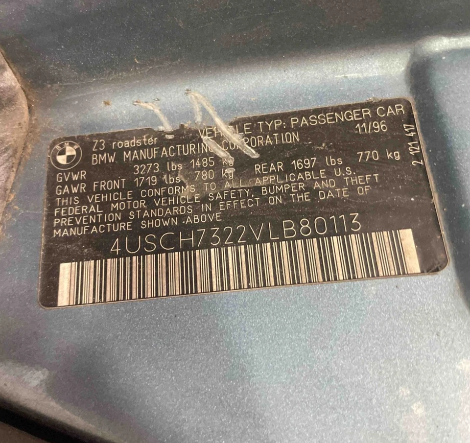 Conjunto de faros delanteros BMW Z3 1997 faros laterales izquierdo OEM LH halógenos 1996-98 Foto 2 de 2