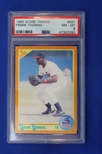 1990 Score Traded FRANK THOMAS Rookie Card #86T PSA NM-MT 8 RC White Sox MLB HOF