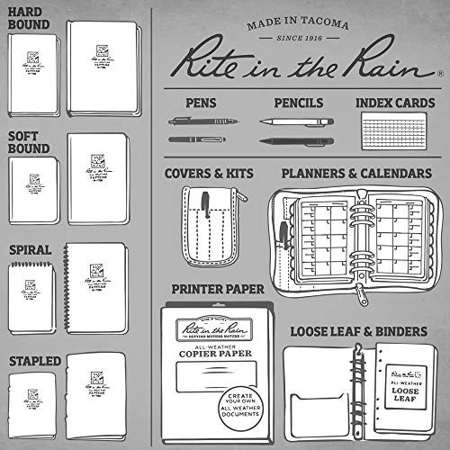 Rite In The Rain All Weather Notebook Kit Tan Cover Green Pages 4X6 Size - Picture 7 of 9