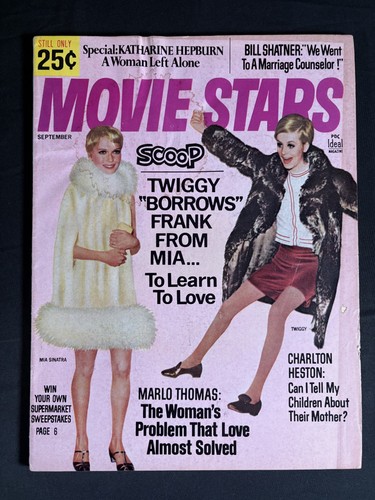 MOVIE STARS Magazine SEPT 1967 Mia Farrow ELVIS PRESLEY Twiggy WILLIAM SHATNER - Imagen 1 de 3
