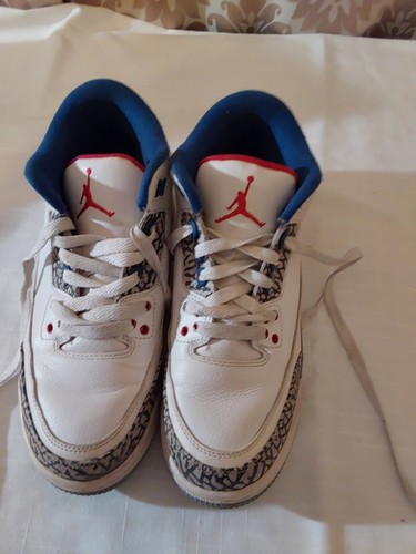 Nike Air Jordan 3 Retro True Blue 2016 Niños Zapatos Talla 5Y Blanco True Blue - Imagen 1 de 5