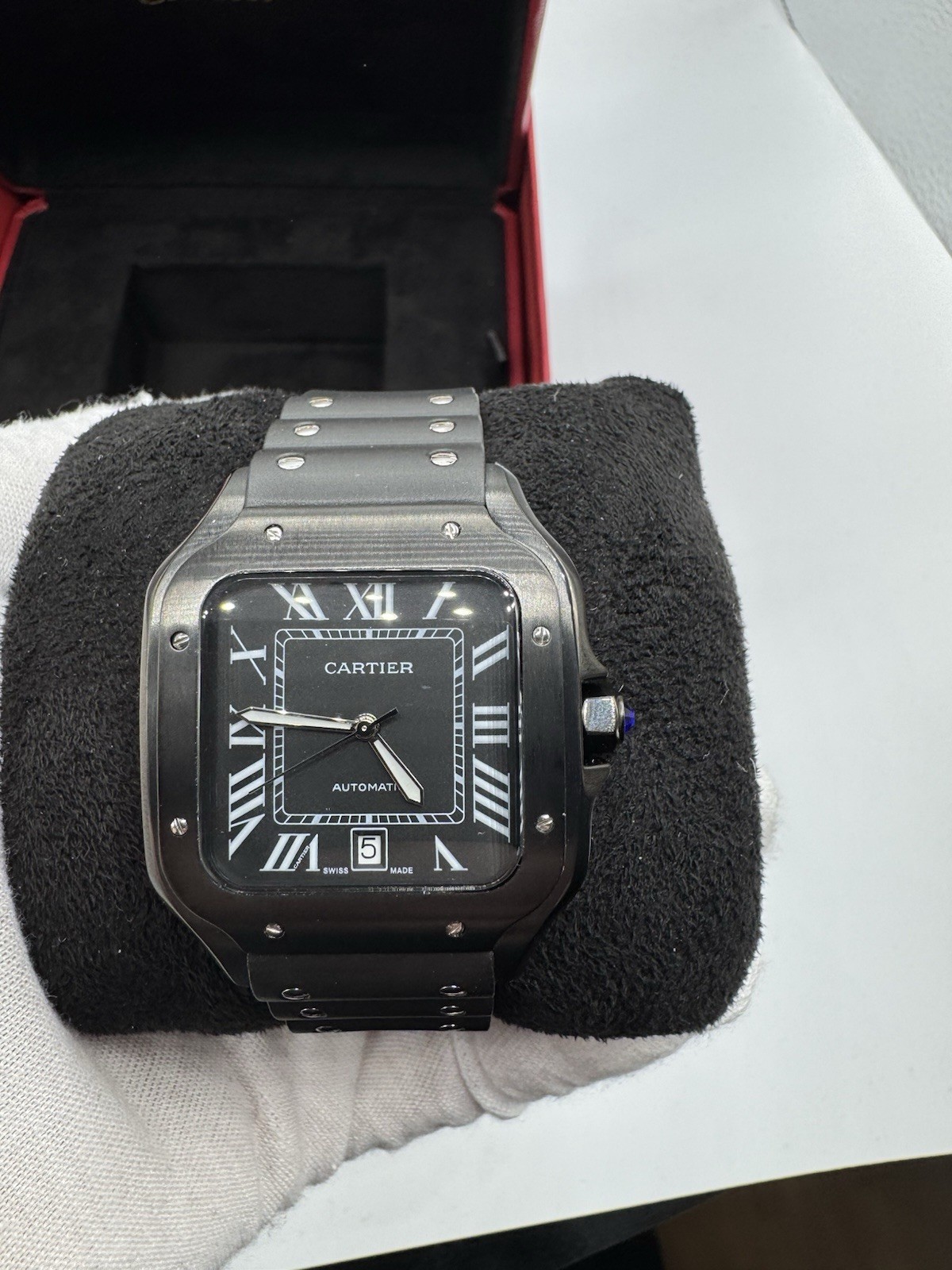 CARTIER Santos De Cartier Large Black
