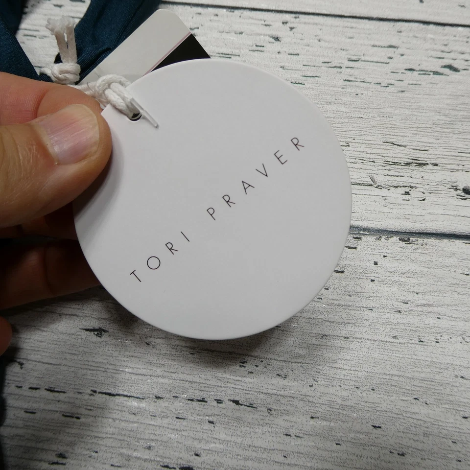 Nuevo traje de baño de una pieza Tori Praver Andie para mujer XS azul verdoso diseñador Foto 2 de 4