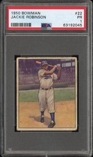 JACKIE ROBINSON 1950 BOWMAN PSA 1 ! *NEW SLAB ! *DEAD CENTERED BEUATY ! *LEGEND