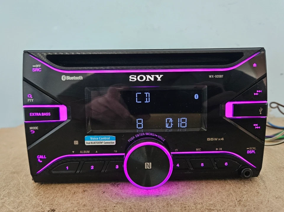 SONY WX-920BT DOUBLE DIN BLUETOOTH CAR RADIO STEREO USB CD PLAYER HEAD UNIT - Image 2 of 4