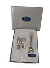 Juliana Collection Silverplated Baby Egg Cup & Spoon Set Boxed