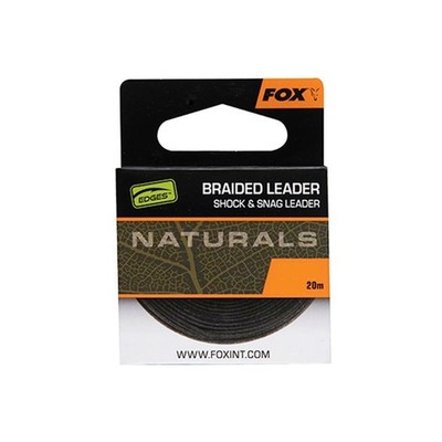 Fox Egdes Naturals Braided Leader 20m Geflochtene Vorfach Material Shock & Snag