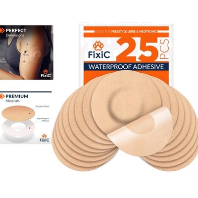 Freestyle Adhesive Patch 25 PCS   Good for Libre 1, 2, 3 & Plus   Enlite   Gu...