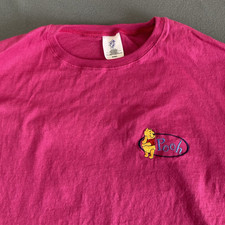 Winnie the Pooh Crewneck Tee Shirt Women's 3X Fuchsia Just My Size 100% Cotton