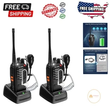 Upgraded Walkie Talkies Set - 1500mAh Battery, 4 Mile Range, Water Resistant