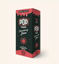 POP Cones - Strawberry Jam - Unbleached Cones - 1  1/4 - Case Of 400