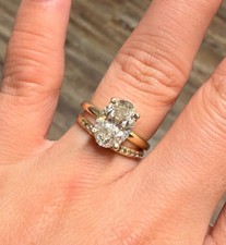wedding ring sets for women 14k gold 2.3 carat lab created diamond