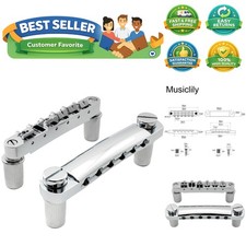 Precision Tune-O-Matic Bridge  Tailpiece Set for Epiphone Les Paul - Chrome