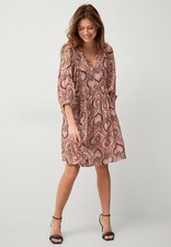 Ellos Plus Size Crinkle Keyhole Empire Dress