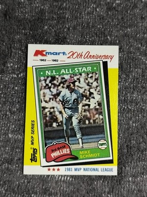 1982 Topps Kmart 20th Anniversary AL & NL MVP's #41 Mike Schmidt