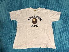 White Bape College Tee Men s US 2XL (Used)