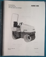 AMMANN AV12 AV16 AV16K AV20 ROLLER COMPACTOR PARTS MANUAL BOOK CATALOG