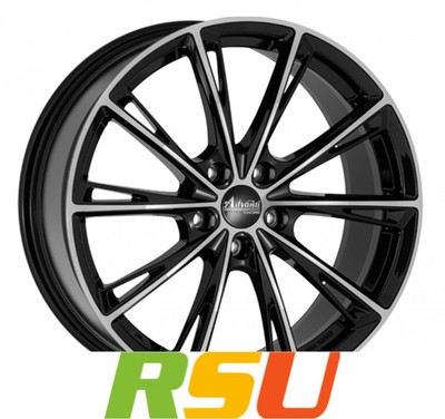4x Advanti Racing Predator black polished 7.5x17'' ET45 LK5 112 ML 66.6 Alufel...