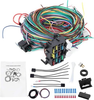 Universal Kabel 12 Stromkreise für Hot Rod/Auto - Extra Lang Kit - Neu