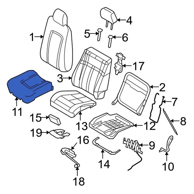 FORD 7L1Z7863805EA GENUINE OEM FACTORY ORIGINAL SEAT COVER for sale