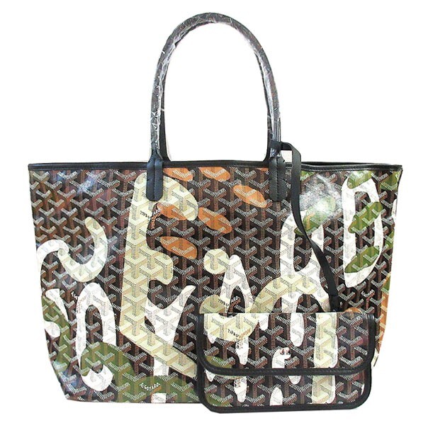 Goyard Saint Louis PM Tote Bag Lettres Camouflage Khaki Goyard Saint Louis PM Tote Bag Lettres Camouflage Khaki