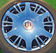 4 New Factory Bentley Mulsanne Chrome Wheels Dunlop Tires Genuine Authentic OEM