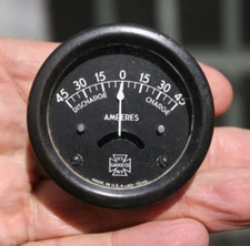 US Gauge Co. Company Vintage Tulip Needle 45-45 Amp Gauge - AD-7548