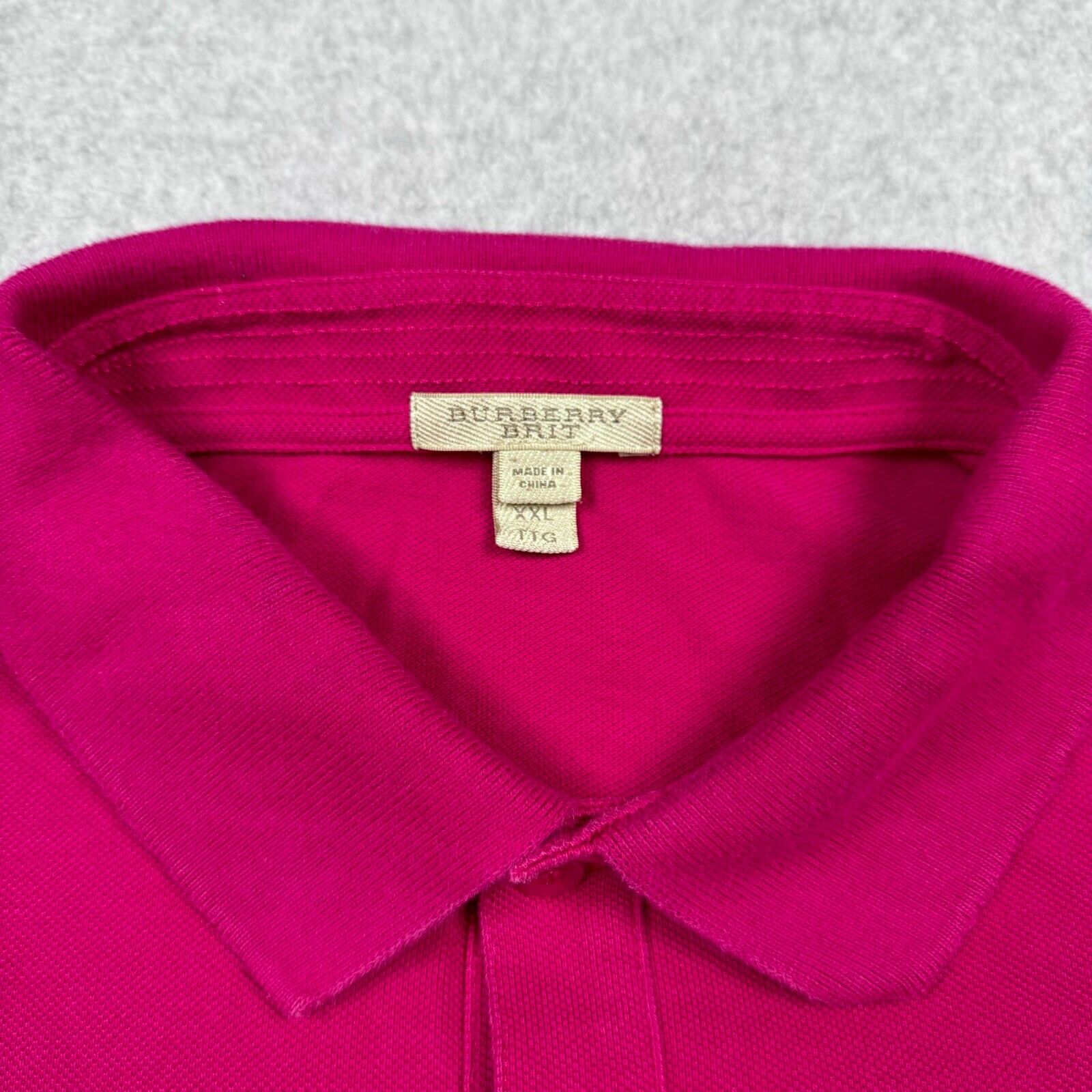 Burberry Brit Shirt Men's XXL Magenta Pink Short … - image 3