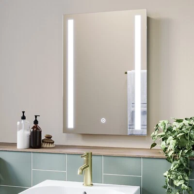 Rectangular Heated Bathroom Mirror with Lights 500 x 700mm - Capella BeBa_24916A