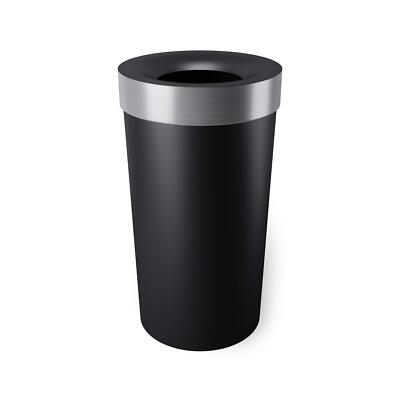 Umbra Vento 16.5 Gallon Black Nickel Trash Can Sleek Design for Home Kitchen