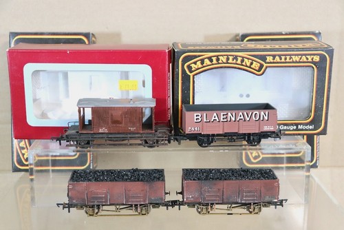 MAINLINE 37437 BACHMANN SCHWADER 4 BR 20 TON MINERAL & BRAKE VAN WAGON ob | Condition: Used