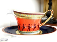 VERSACE / Rosenthal ICONIC HEROES Gravy / Sauce Boat W/ Underplate - NEW 
