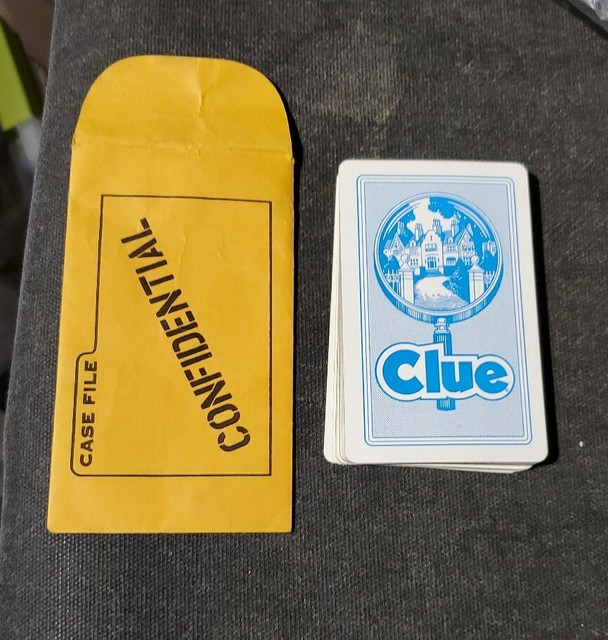 Clue 1986 Board Game Replacement Card Set lot of 21 + Confidential eBay