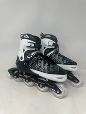 MammyGol Regulowane wrotki hokejowe Dorośli Rozmiar US 5-8L Białe Czarne