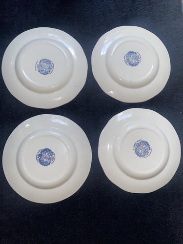 Vintage Liberty Blue Staffordshire Historic Scenes Independence Hall Plates - Picture 7 of 8