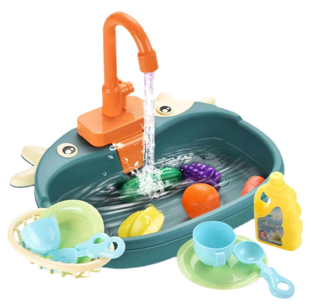 Kitchen Simulation Electric Dishwasher Kids Toys Pretend Play Mini Kitchen  Food