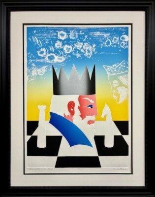 Moracha Misha ''La Victoire Du Roi'' Hand Signed Limited Edition Etching Chess Art